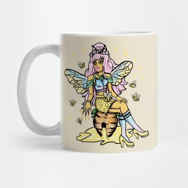 Queen Bee Honey Comb Kawaii Pastel Goth by LunaElizabeth